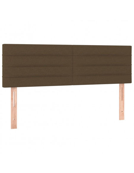 Testiere 2 pz Marrone Scuro 72x5x78/88 cm in Tessuto