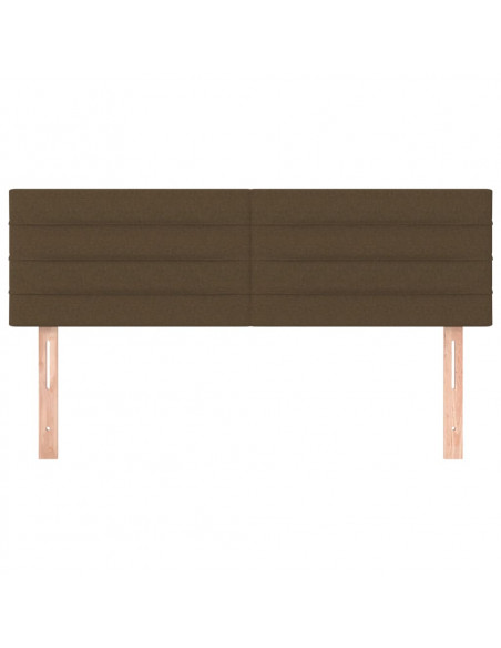 Testiere 2 pz Marrone Scuro 72x5x78/88 cm in Tessuto