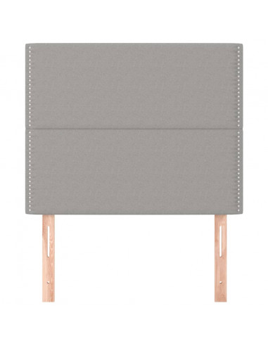 Testiere 2 pz Grigio Chiaro 100x5x78/88 cm in Tessuto