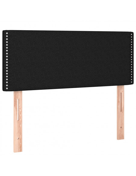Testiera Nera 90x5x78/88 cm in Tessuto