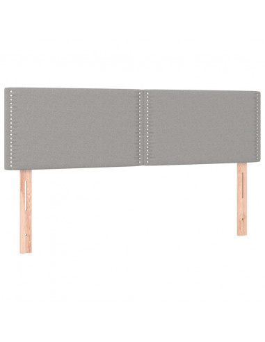 Testiere 2 pz Grigio Chiaro 72x5x78/88 cm in Tessuto