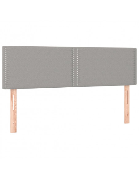 Testiere 2 pz Grigio Chiaro 72x5x78/88 cm in Tessuto