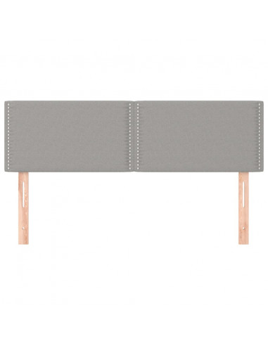 Testiere 2 pz Grigio Chiaro 72x5x78/88 cm in Tessuto