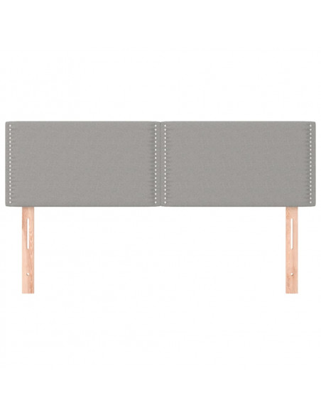 Testiere 2 pz Grigio Chiaro 72x5x78/88 cm in Tessuto