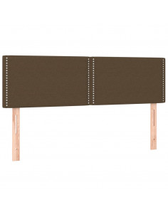 Testiere 2 pz Marrone Scuro 72x5x78/88 cm in Tessuto 2