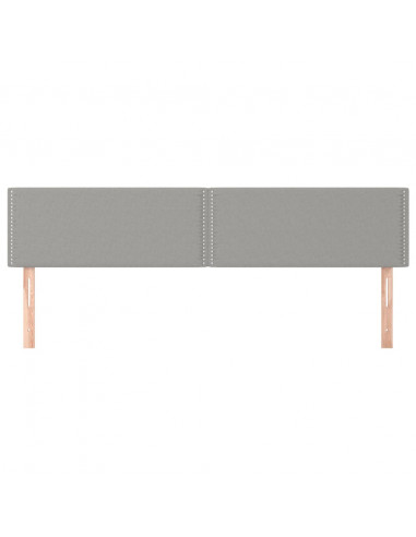 Testiere 2 pz Grigio Chiaro 100x5x78/88 cm in Tessuto