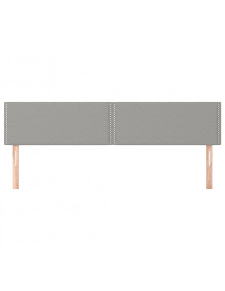 Testiere 2 pz Grigio Chiaro 100x5x78/88 cm in Tessuto