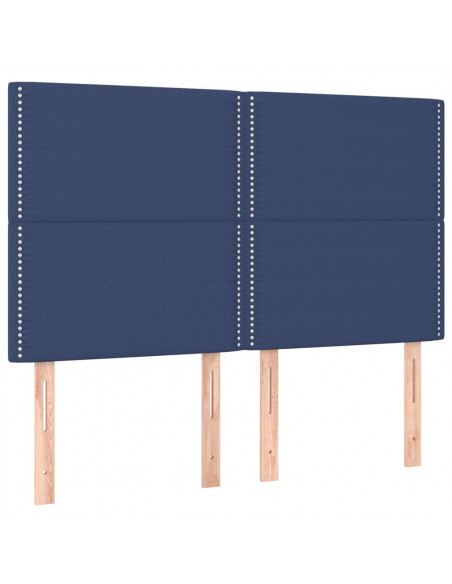 Testiere 4 pz Blu 72x5x78/88 cm in Tessuto