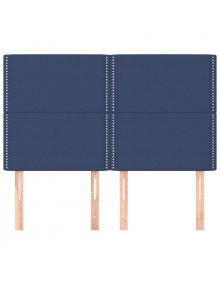 Testiere 4 pz Blu 72x5x78/88 cm in Tessuto