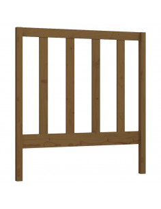 Testiera per Letto Miele 95x4x100 cm in Legno Massello di Pino 2