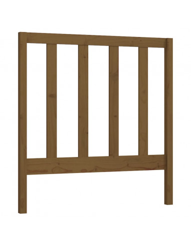 Testiera per Letto Miele 95x4x100 cm in Legno Massello di Pino