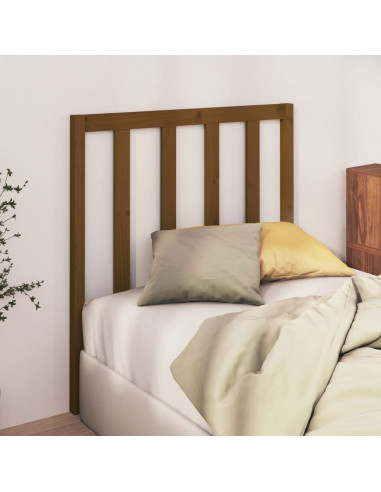 Testiera per Letto Miele 95x4x100 cm in Legno Massello di Pino