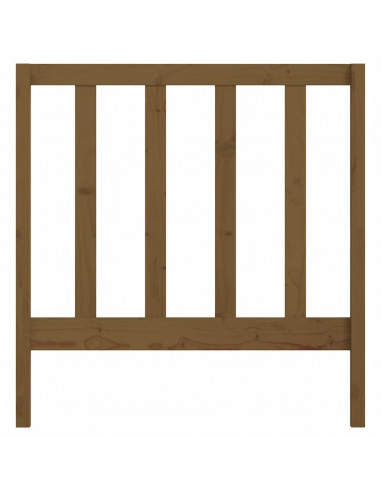 Testiera per Letto Miele 95x4x100 cm in Legno Massello di Pino