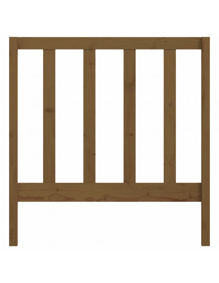 Testiera per Letto Miele 95x4x100 cm in Legno Massello di Pino