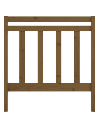 Testiera per Letto Miele 95x4x100 cm in Legno Massello di Pino