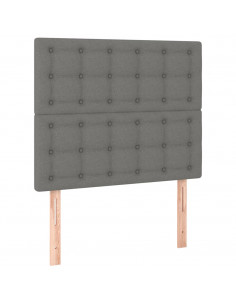 Testiere 2 pz Grigio Scuro 100x5x78/88 cm in Tessuto 2