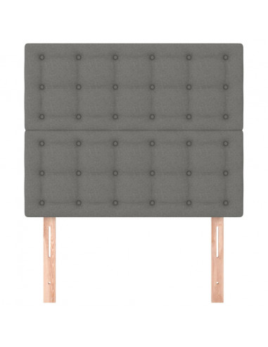 Testiere 2 pz Grigio Scuro 100x5x78/88 cm in Tessuto