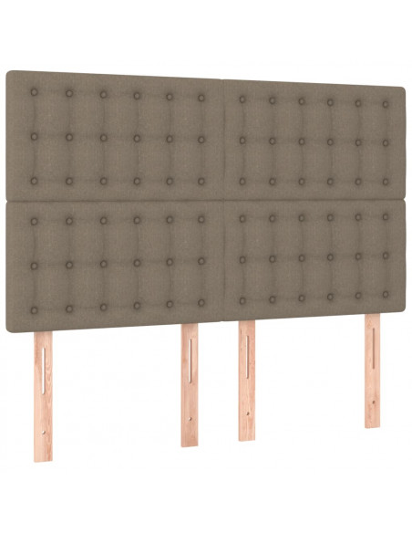 Testiere 4 pz Tortora 72x5x78/88 cm in Tessuto