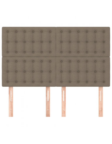 Testiere 4 pz Tortora 72x5x78/88 cm in Tessuto