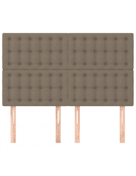 Testiere 4 pz Tortora 72x5x78/88 cm in Tessuto