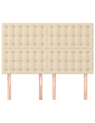 Testiere 4 pz Crema 72x5x78/88 cm in Tessuto