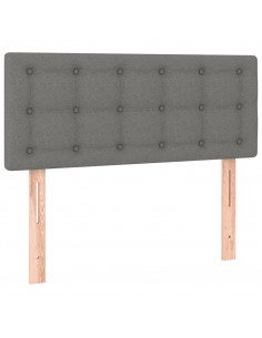 Testiera Grigio Scuro 80x5x78/88 cm in Tessuto 2