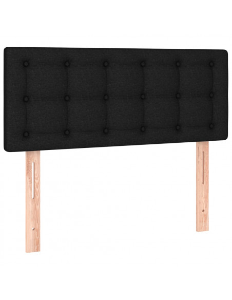 Testiera Nera 90x5x78/88 cm in Tessuto