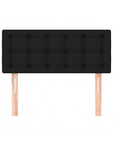 Testiera Nera 90x5x78/88 cm in Tessuto