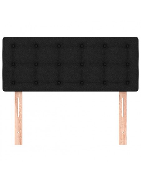 Testiera Nera 90x5x78/88 cm in Tessuto