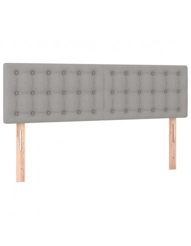 Testiere 2 pz Grigio Chiaro 72x5x78/88 cm in Tessuto