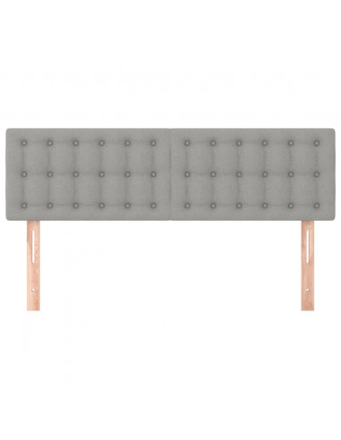 Testiere 2 pz Grigio Chiaro 72x5x78/88 cm in Tessuto