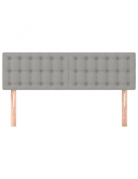 Testiere 2 pz Grigio Chiaro 72x5x78/88 cm in Tessuto