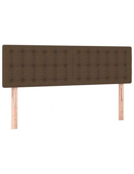 Testiere 2 pz Marrone Scuro 72x5x78/88 cm in Tessuto