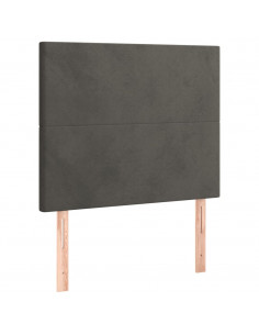 Testiera 2 pz Grigio Scuro 80x5x78/88 cm in Velluto 2