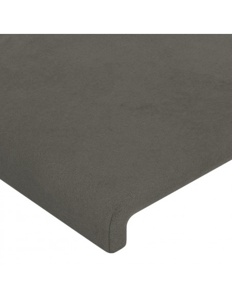 Testiera 2 pz Grigio Scuro 90x5x78/88 cm in Velluto