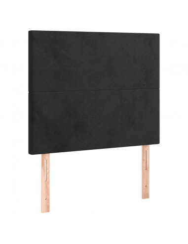 Testiera 2 pz Nera 90x5x78/88 cm in Velluto