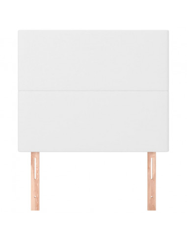 Testiera 2 pz Bianca 90x5x78/88 cm in Similpelle