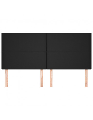 Testiere 4 pz Nere 100x5x78/88 cm in Similpelle