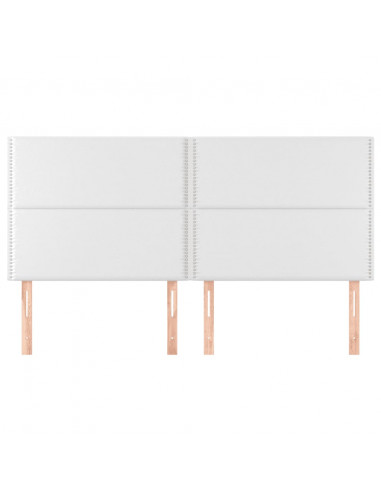 Testiere 4 pz Biancho 100x5x78/88 cm in Similpelle