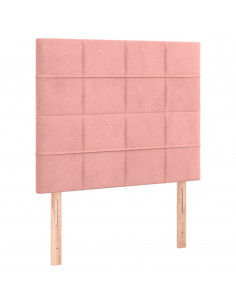 Testiera 2 pz Rosa 80x5x78/88 cm in Velluto 2