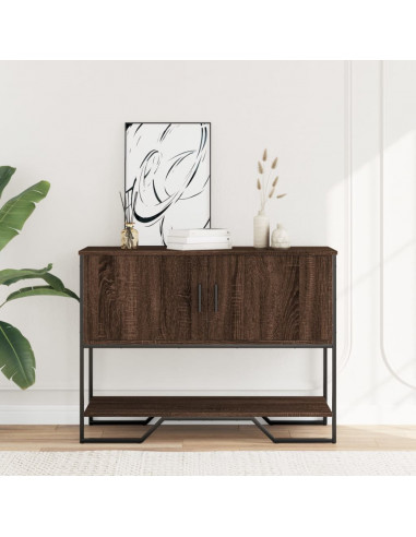 Tavolo Consolle Rovere Marrone 100x35x74,5 cm in Truciolato