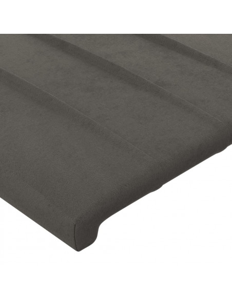 Testiere 2 pz Grigio Scuro 100x5x78/88 cm in Velluto