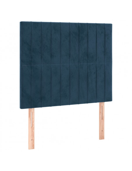 Testiere 2 pz Blu Scuro 100x5x78/88 cm in Velluto