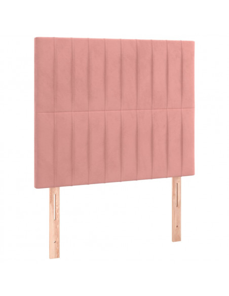 Testiere 2 pz Rosa 100x5x78/88 cm in Velluto