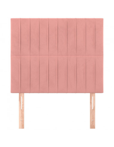 Testiere 2 pz Rosa 100x5x78/88 cm in Velluto