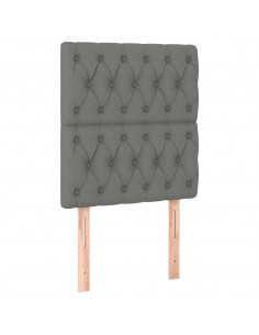 Testiera 2 pz Grigio Scuro 80 x 7 x 78/88 cm in Tessuto 2