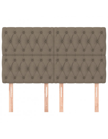 Testiere 4 pz Tortora 72x7x78/88 cm in Tessuto