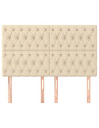 Testiere 4 pz Crema 72x7x78/88 cm in Tessuto
