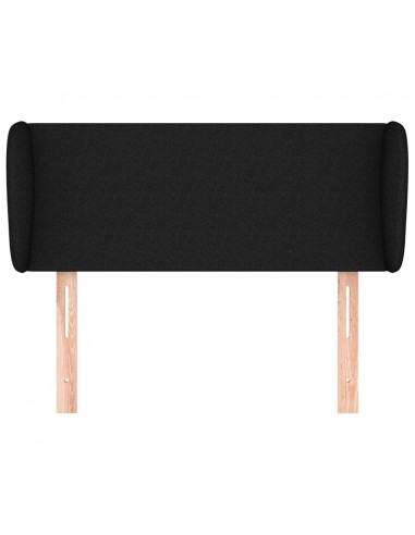 Testiera ad Orecchio Nera 83 x 23 x 78/88 cm in Tessuto