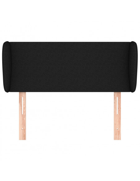 Testiera ad Orecchio Nera 83 x 23 x 78/88 cm in Tessuto